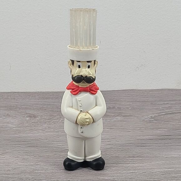 Bistro Chef Basting Brush Kitchen Decor White Red Mustache - Picture 1 of 5